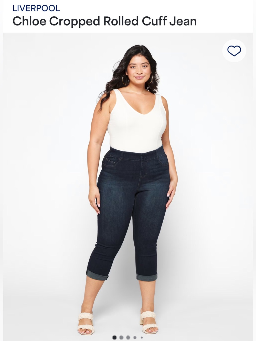 Liverpool Chloe Cropped Rolled Jeans Size 18w